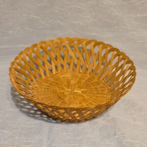 Handcrafted Open Weave Basket - Asian Made Vintage